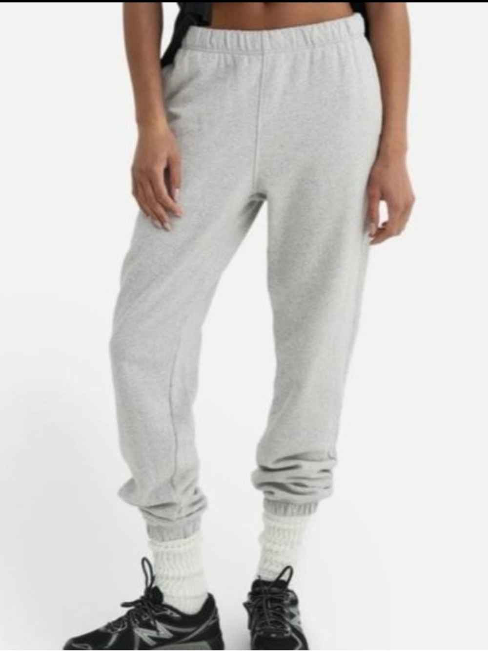 Mate The Label Organic Fleece Relaxed Pocket Jogger Sweatpants GRAY  M